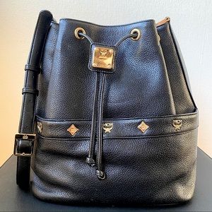 Vintage MCM Leather Bucket Bag